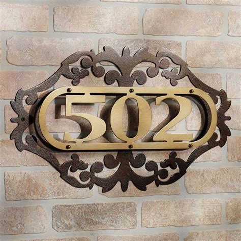 custom metal house number signs|metal house number yard sign.